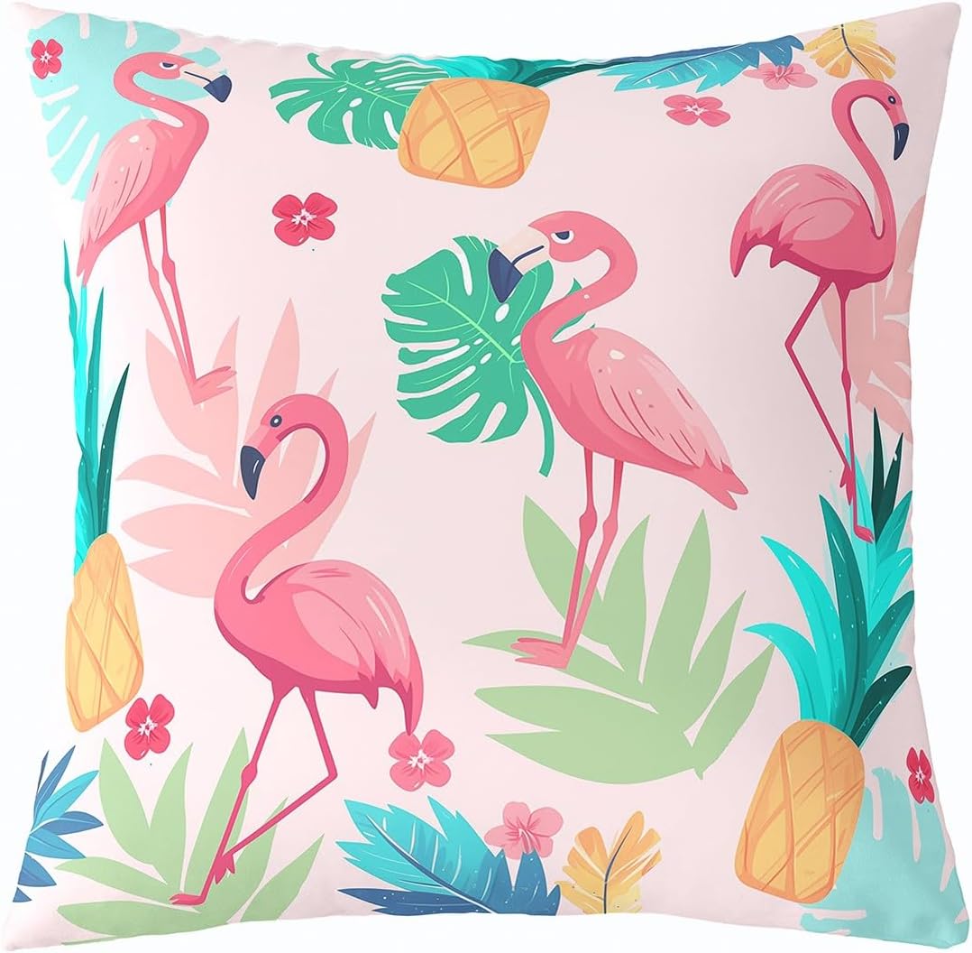 Kawaii Tiger Pillow Cover for Couch Sofa Bed,Rustic Sunflowers Jungle Wildlife Animals Pillow Case Cushion Cover 24"x24" for Kids Adults,Tiger Skin Stripes Safari Animals Square Cushion Case Set