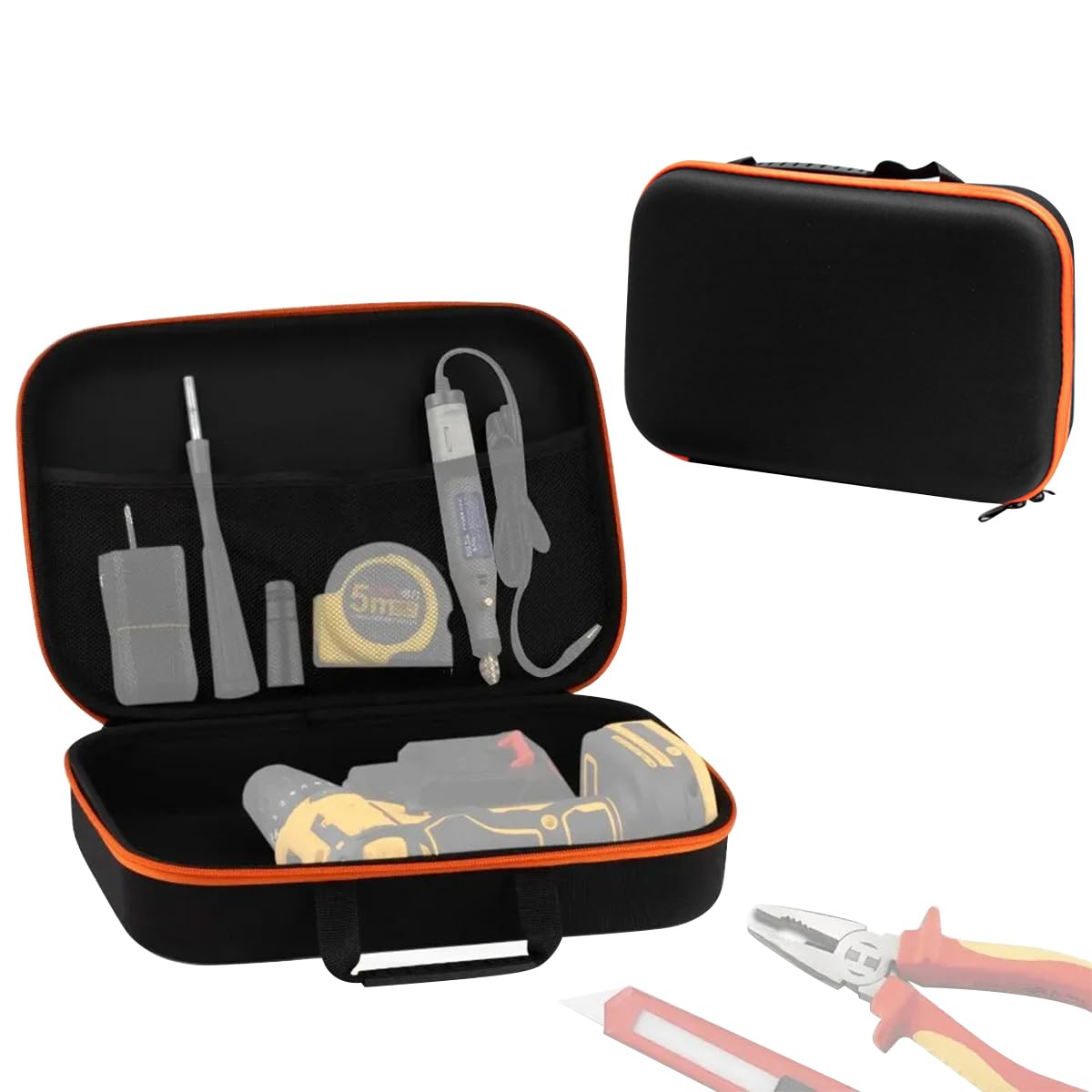 Serplex® Power Drill Storage Bag Portable Carry Bag for Electric Drill Accessories Bag with Handle Electric Drill Tool Bag Organizer Bag, 27x20x7cm (No Tools Included (B0CWGLMJBR) Amazon Price History, Amazon Price Tracker