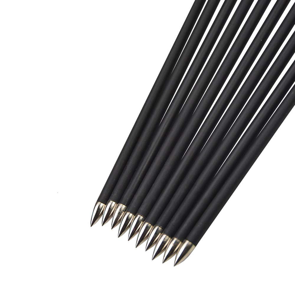ZSHJGJR 12Pcs Carbon Arrows Archery 32 Inch Arrow Spine 250 300 350 400