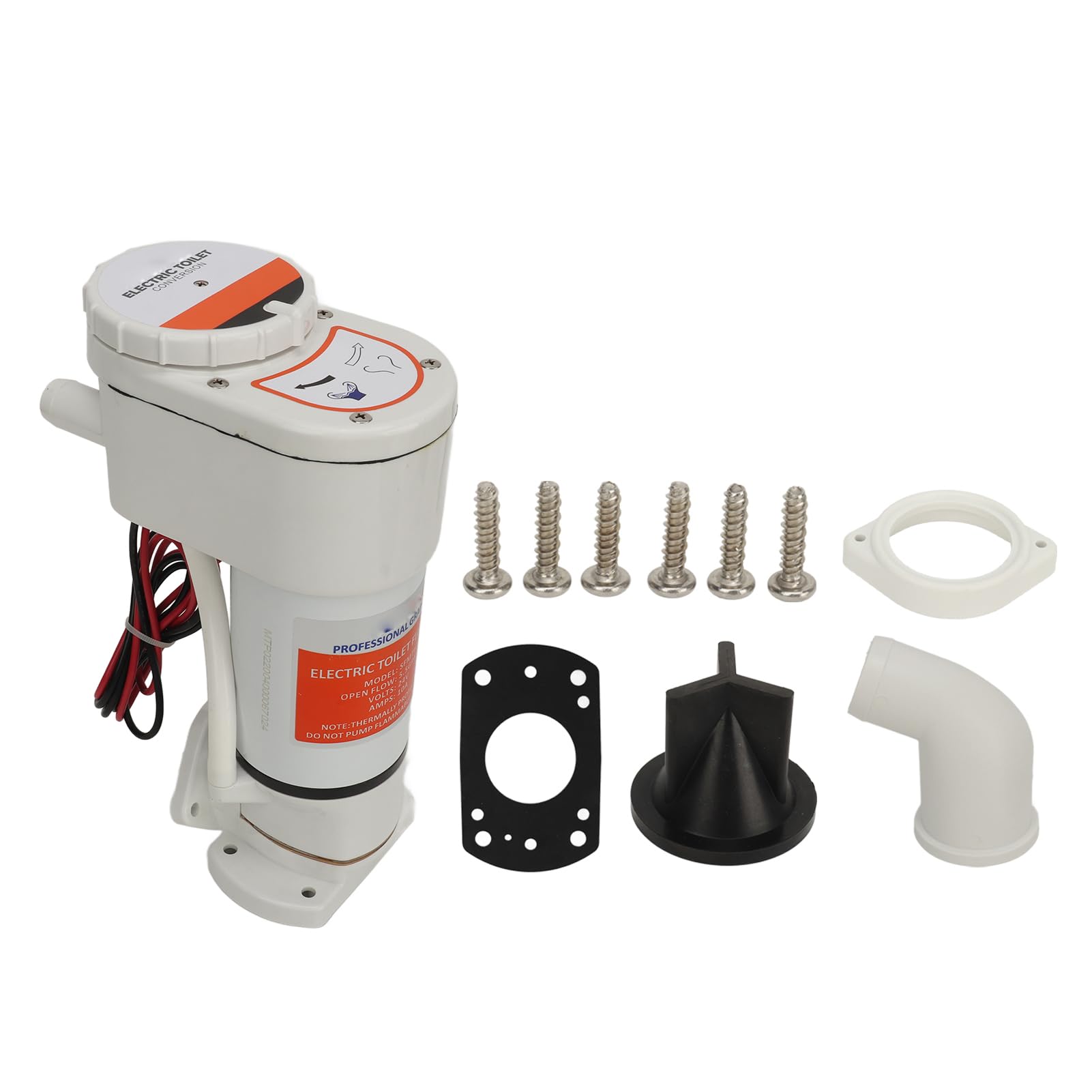 WC Marino Elettrico, Kit di Conversione WC Marino Controllo della Rotazione Scarichi Multipli Autoadescante Antiriflusso Ad Alta Efficienza per Yacht (Portata massima 24 V 10 A: