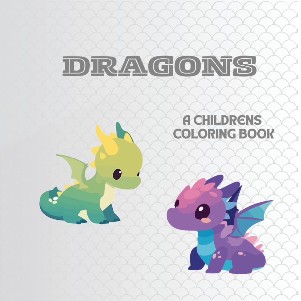 Awesome Dragon Coloring Book for Kids: Cute & Friendly Dragons, Castles, and Fantasy Adventures