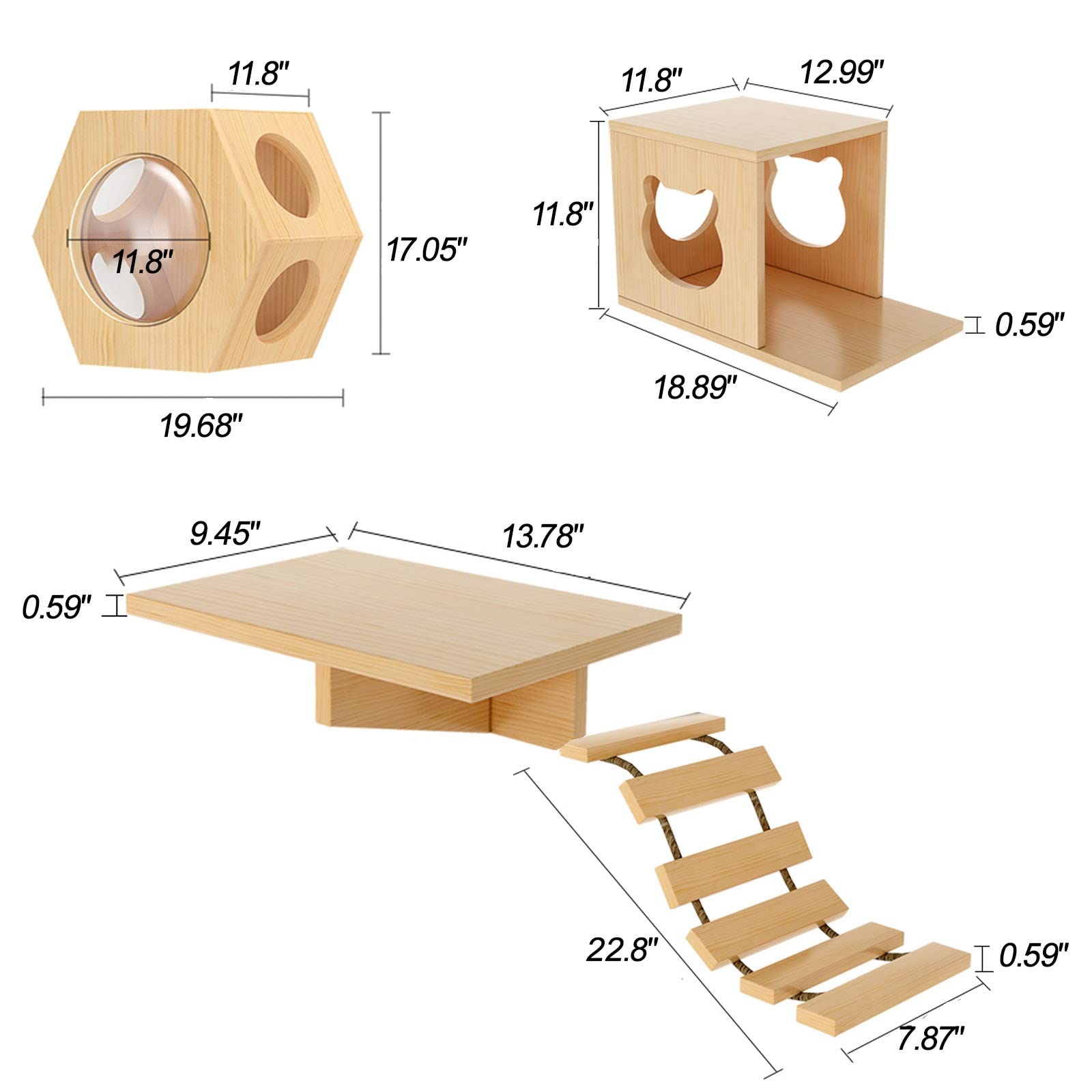 キャットタワーキャットラダーステップペット猫の壁マウントの階段登山シェルフ木製キャットウォーク錦壁付け猫ハウス壁にと平置きキャットステップキ Amazon | キャットタワー キャットラダーステップペット猫の壁マウント