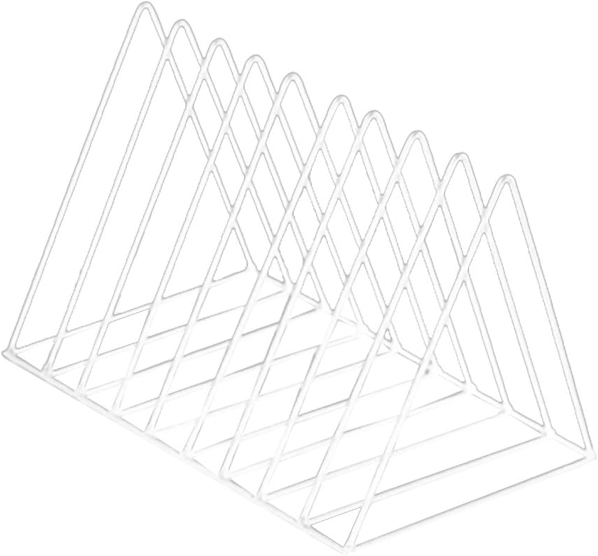 Triangular Desktop Book Rack Modern Metal Wire Bookshelf Simple Magazine Holder Rack