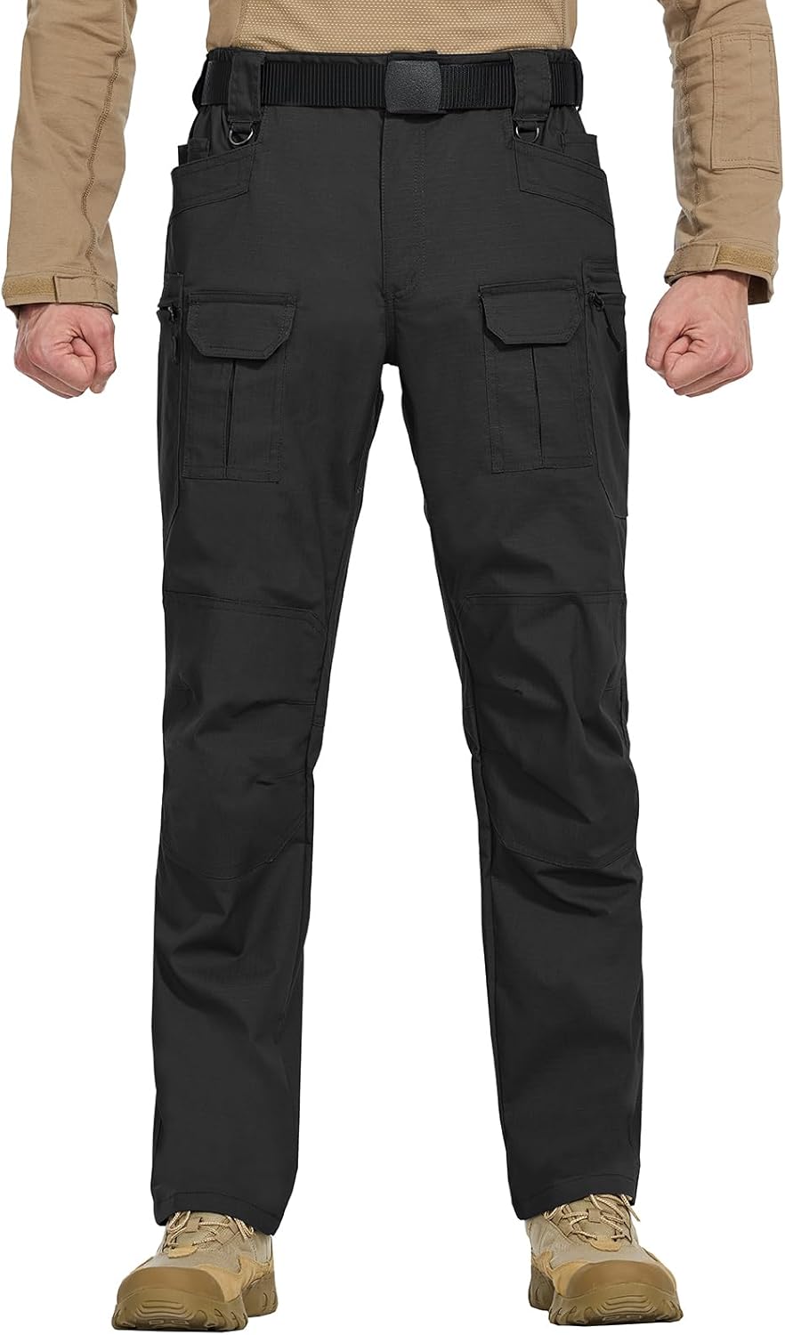 Men's Stretch Tactical Pants Ripstop Water Resistant Cargo Pants Outdoor EDC Lightweight Work Hiking Pants - Image 2