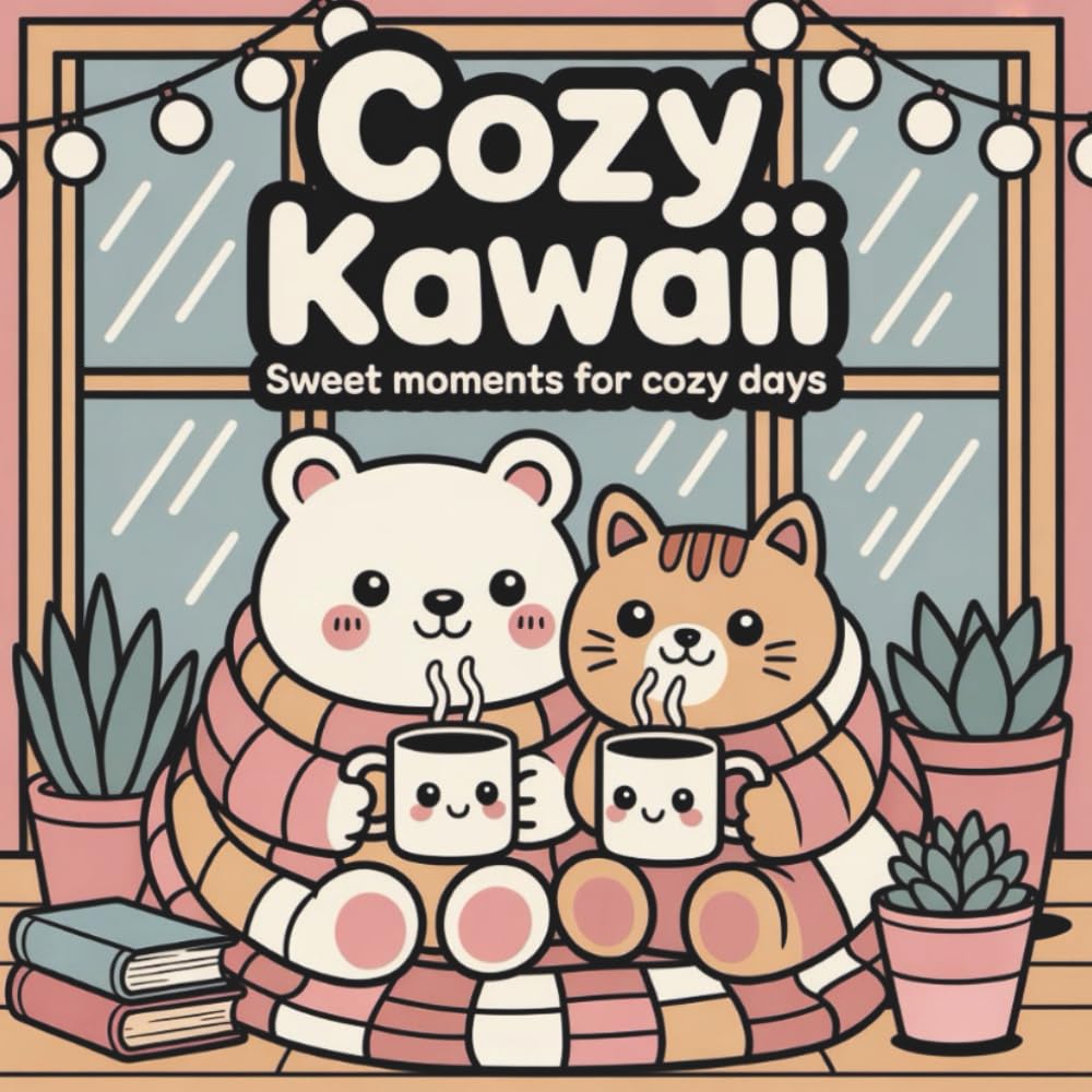 Cozy Kawaii Sweet Moments for Cozy Days: stress relief coloring book