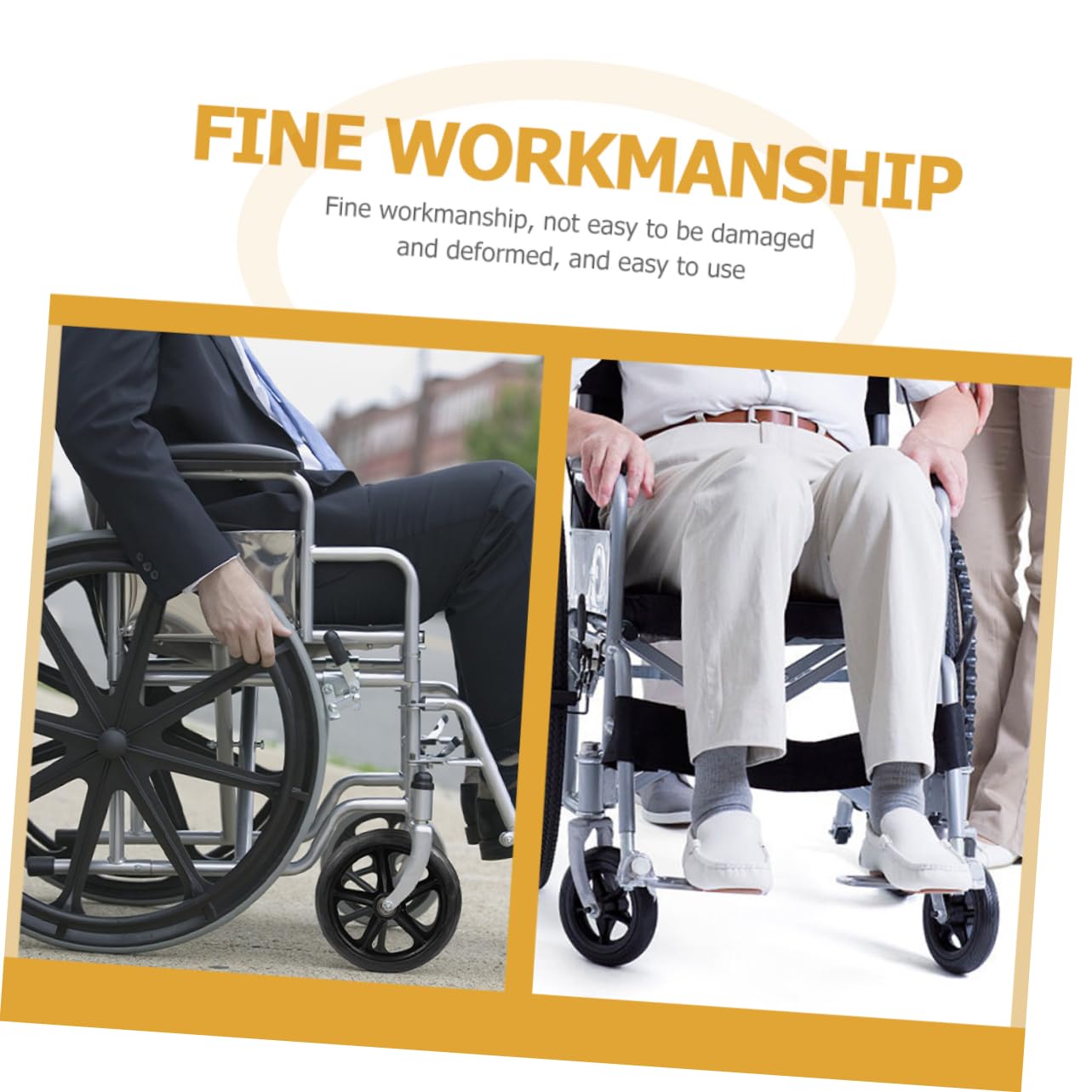 GRIRIW 2pcs Walker Caster Wheelios Computer Chair Wheels Drive Walkers for Wheel Chair Multipurpose Universal Wheel Front Wheel Wheelchair Caster Wheels Knee Walker Scooter Black Rubber