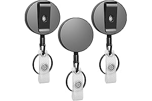 Will Well Retractable Badge Holder - 3 Pcs Heavy Duty Retractable Keychain Badge Reel