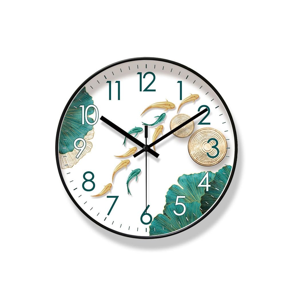 Orologio da parete Orologio da parete in stile cinese Orologio da soggiorno Orologio da parete Orologio da casa Orologio silenzioso con secondi spazzati Reloj De Pared(A)