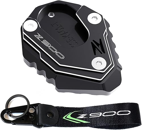 Miniatura 8 de JADESA CNC aluminio for Kawasaki Z900 Z 900 Z900RS Z900SE 2017-2022 2023 Motorcycle Side Stand Extension Kickstand Pad Tire Valve Air Caps (Color