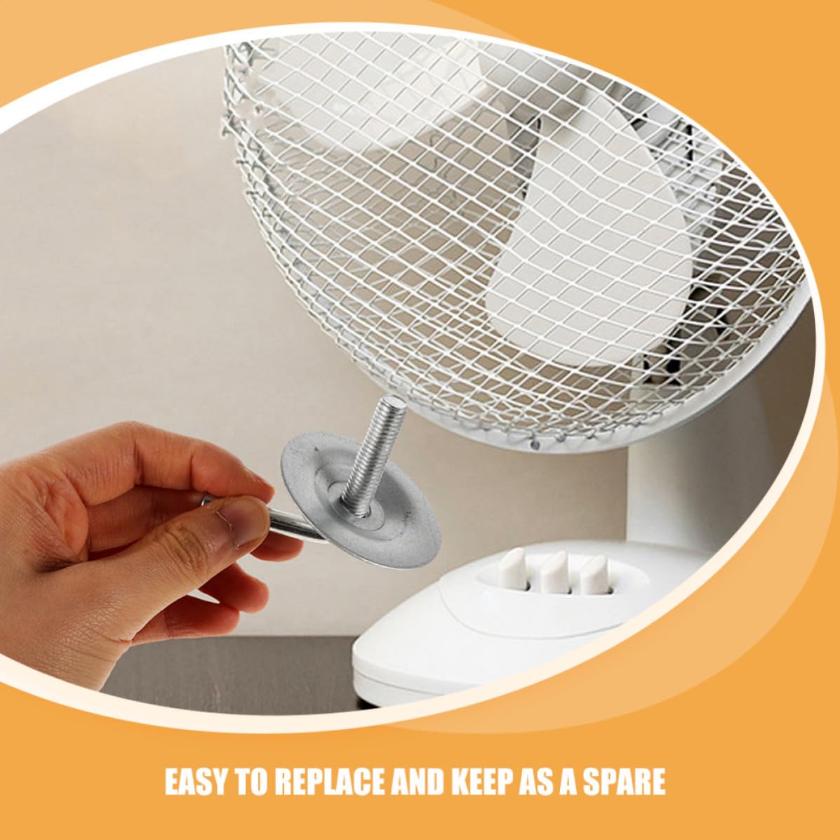 Cabilock Vis de Fixation pour Ventilateur sur Pied en Fer Argenté, Lot de 2 Pièces, Boulons de L pour Base Stable et Support Sécurisé
