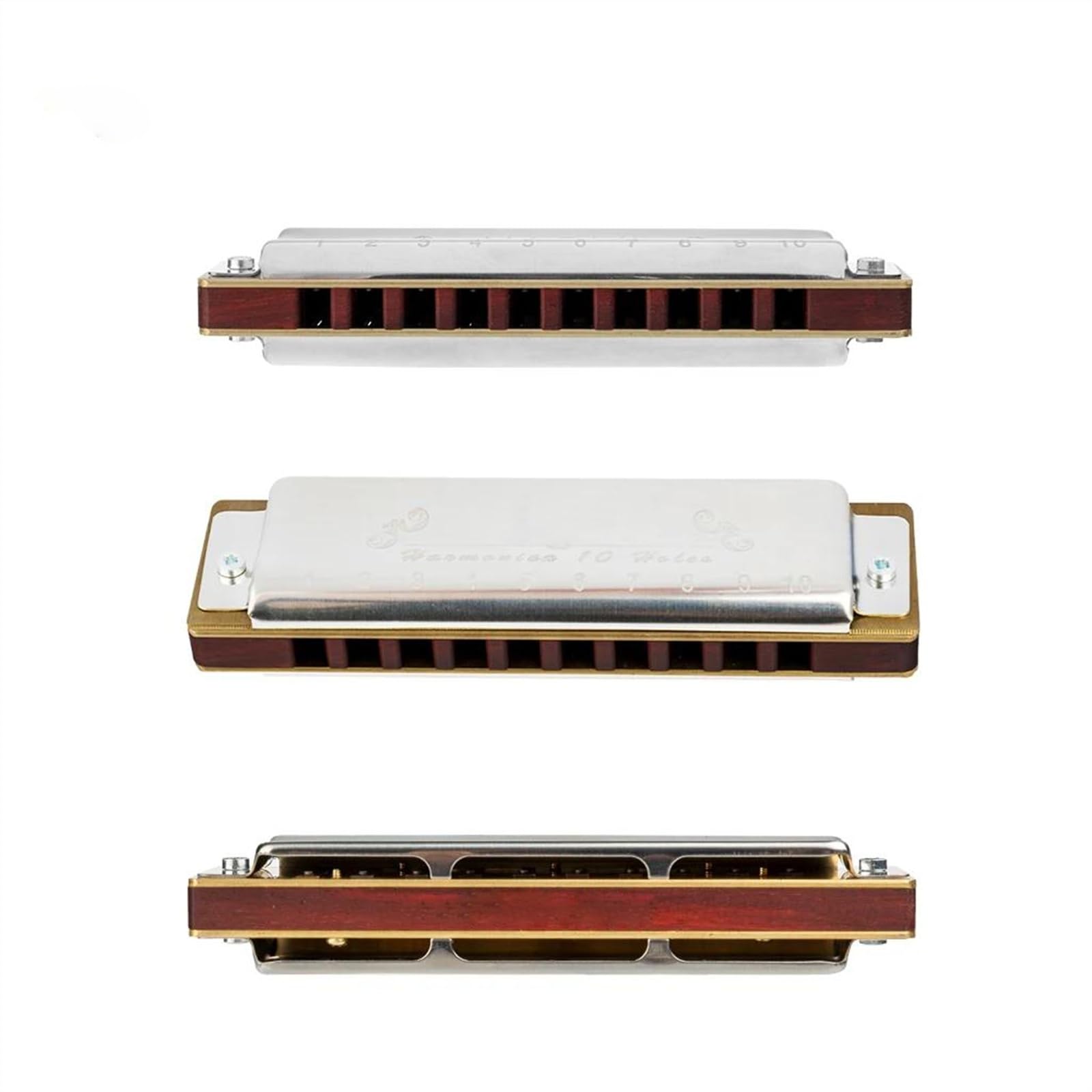Blues Harmonijka Grzebień Diatoniczny Blues Harp Organ Ustny Harmonijka(Sandalwood)