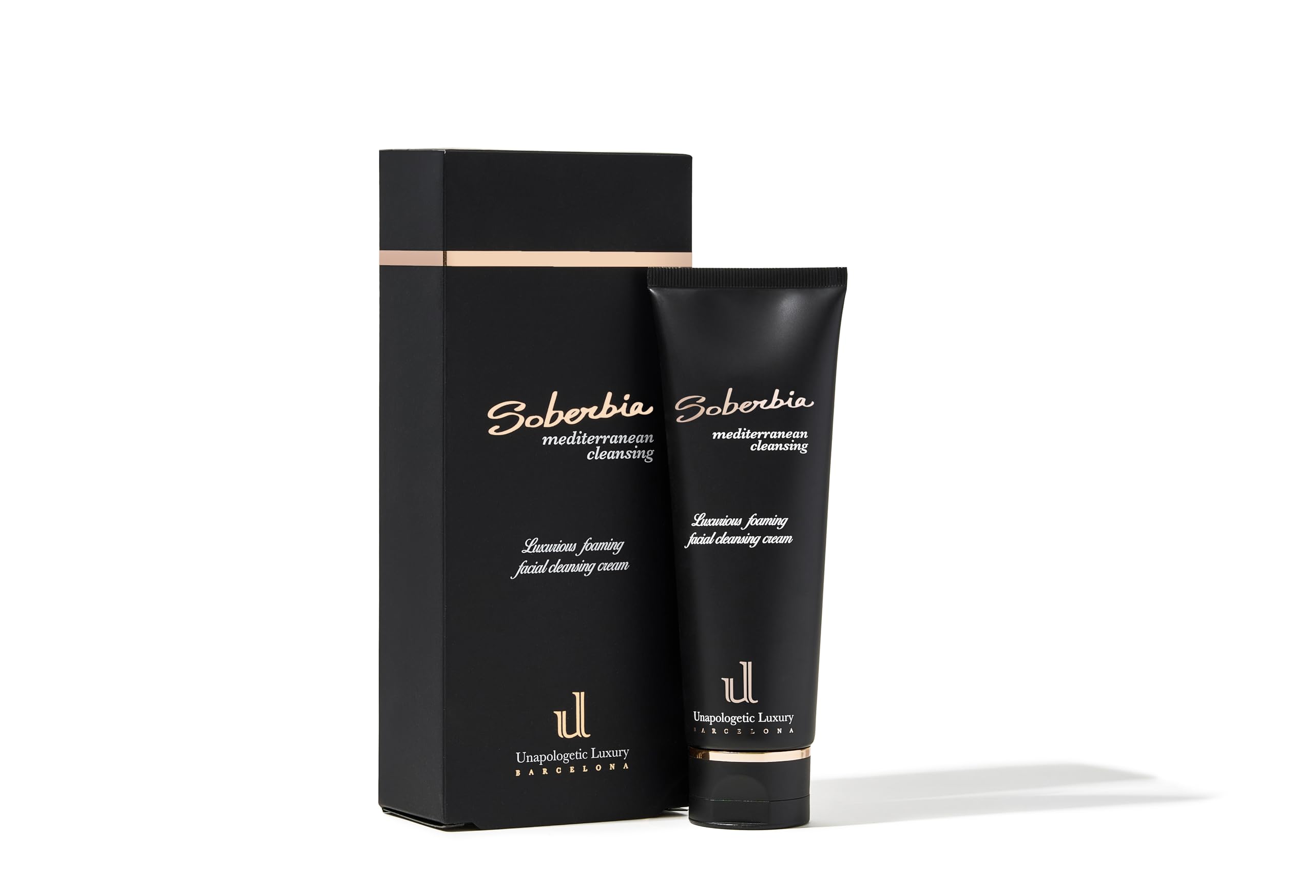 Unapologetic Luxury Soberbia Mediterranean Cleansing Foam – Limpiador Facial Orgánico Antiedad con Agua de Uva Bio, Arcilla Ghassoul y Extractos Mediterráneos (120 ml)