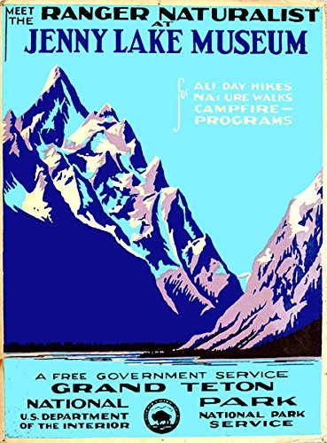 Jenny Lake Museum Art Poster Bumper Sticker Grand Teton NP