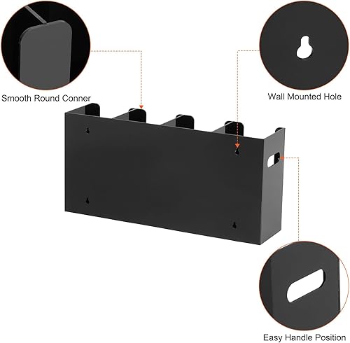 Miniatura 3 de uxcell Dispensador de taza de café desechable de montaje en pared con asas, taza de bebida calientefría y soporte de tapa, organizador de