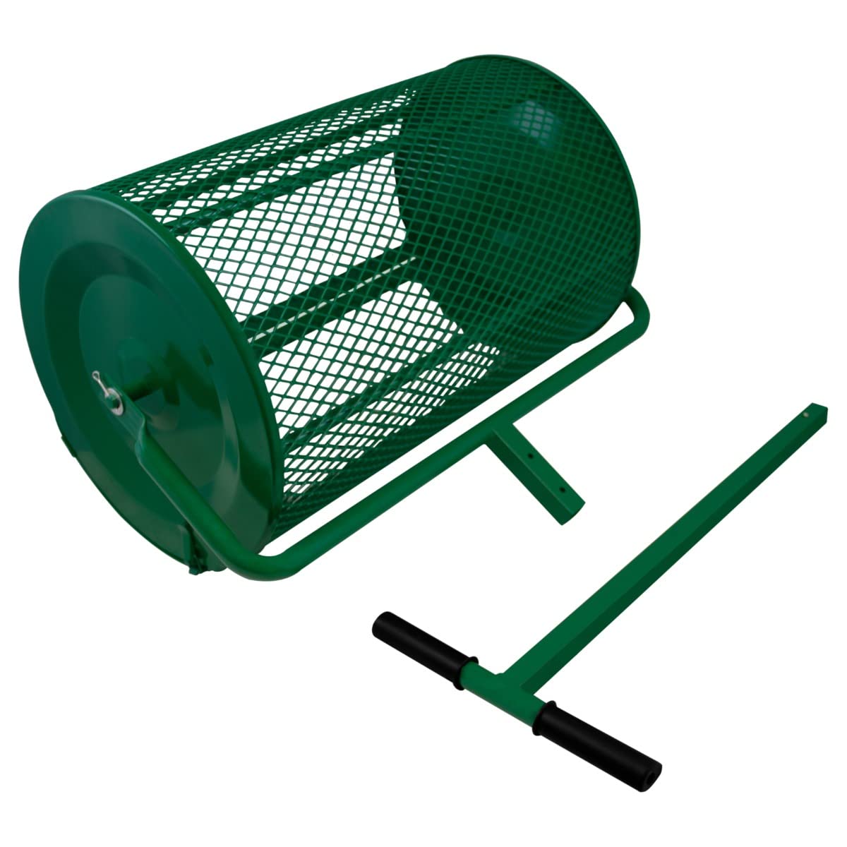 Esparcidor de Abono & Musgo de Turba Verde Capacidad 80L para Compostaje de Jardín con Mango Extensible, Esparcidor de Compost Fertilizante Estiércol para Cuidado de Césped Mantillo + Guantes GRATIS