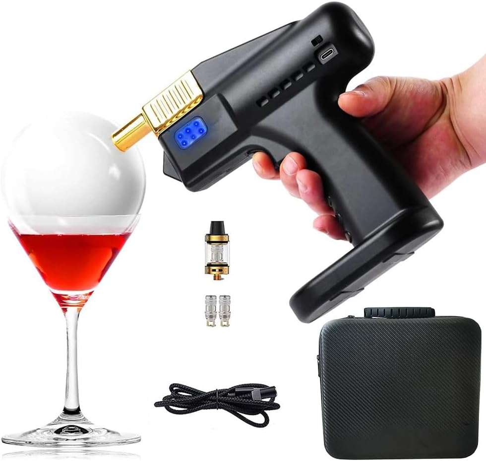 Bubble Smoke Gun For Cocktails, Flavour Blaster Cocktail Smoker Kit, Handheld Smoked Gun, Bars, Restaurants, Home Dinner, Cocktail, Coffee, Pizza, Meat, Gift Father/Husband