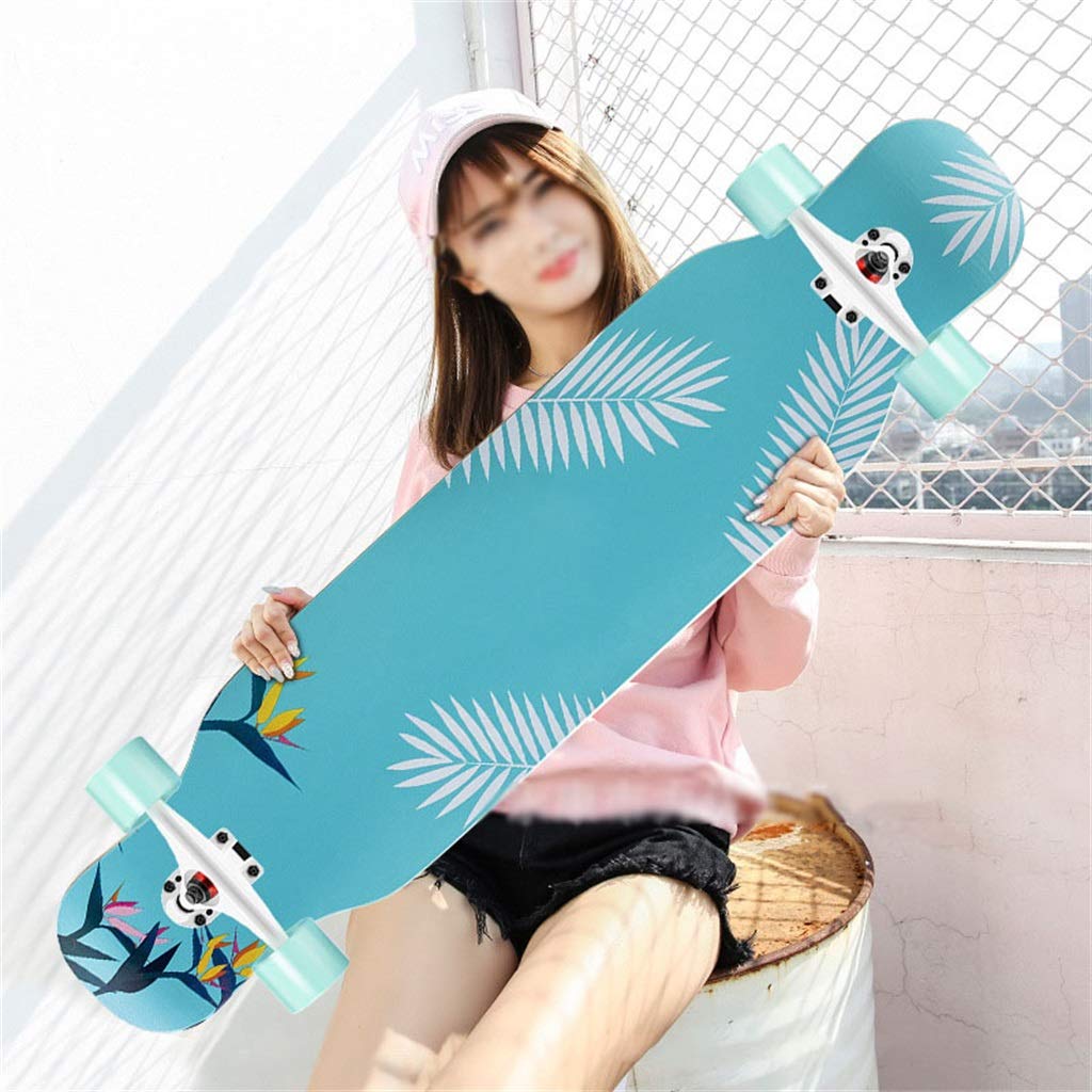 LZY YEENUO Longboards 8 Plis érable Complet Longboards Skateboard Dancing et Downhill Freestyle Cruiser pour Les Adolescents ou Les Adultes 42x9 Pouces
