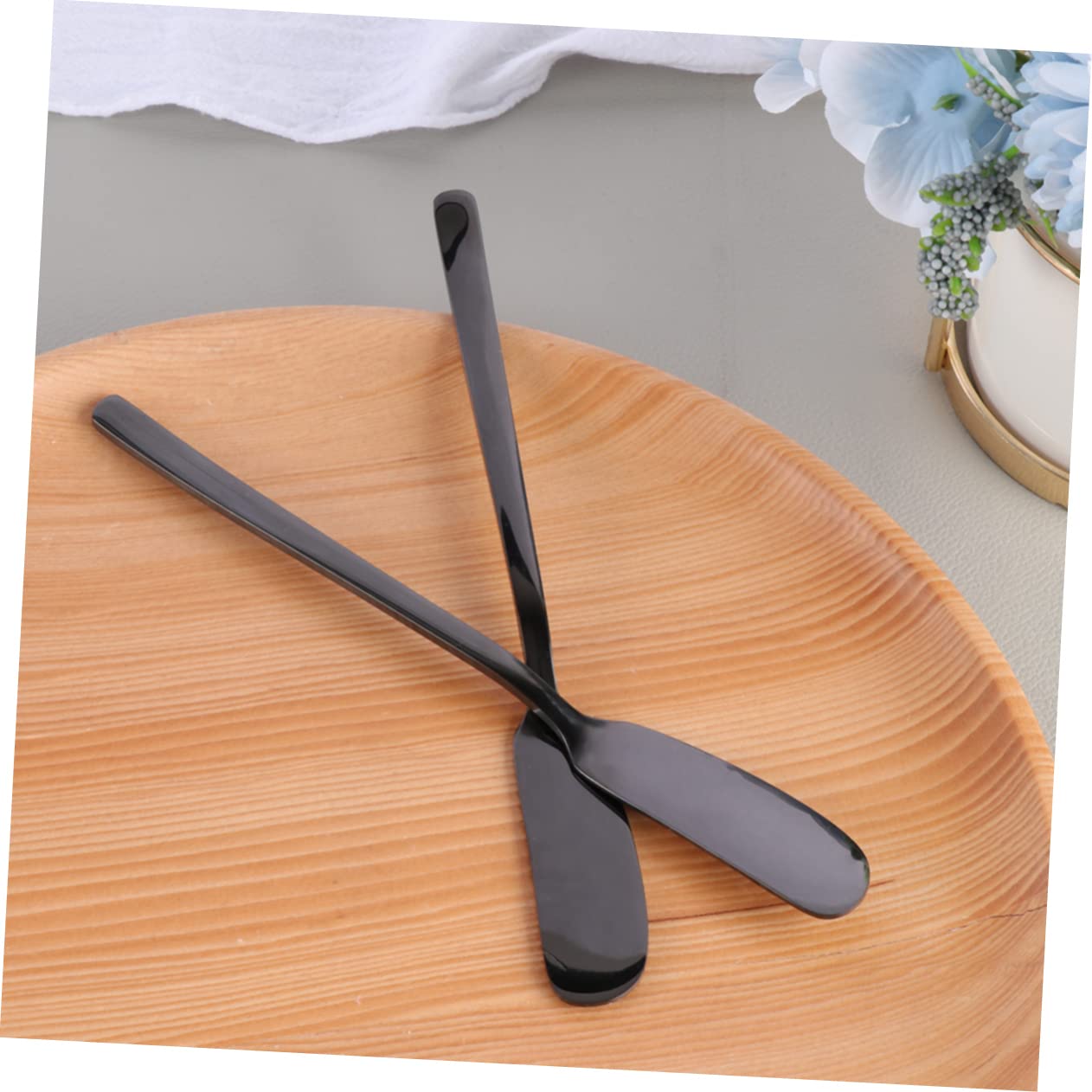 CIYODO 2sets Stainless Steel Cheese Butter Knife Multi-purpose Slicer Cheese Spreader Cream Tool Wiping Blade Baking Cooking Tool 2pcs*2