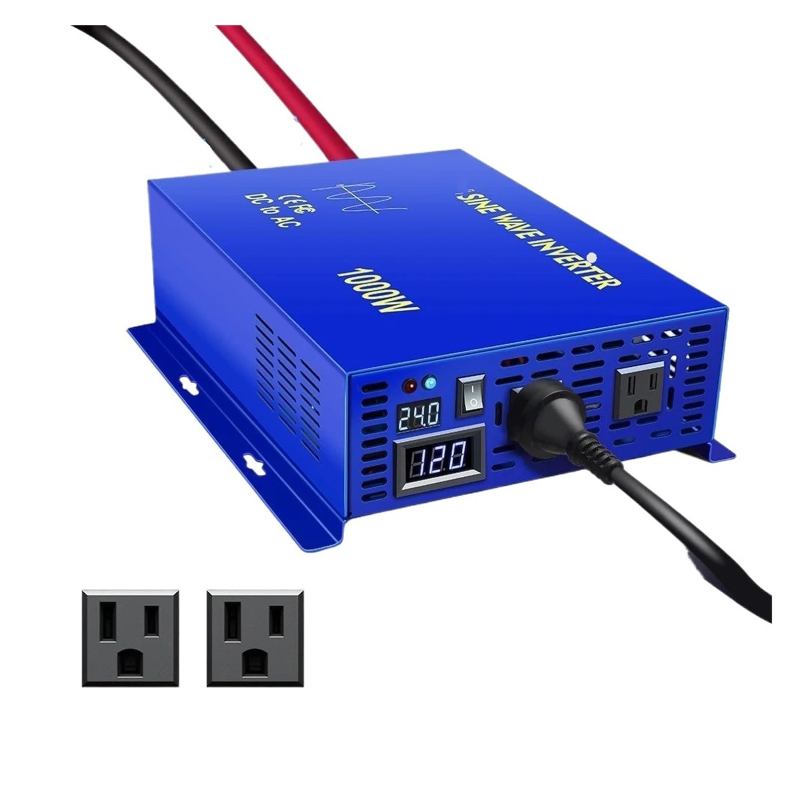 Convertidor Adaptador Inversor Solar Onda Sinusoidal para Pura 1000W Fuera Red Fuente Batería 24V 220V Convertidor CA 12V 36V 48V CC 100V 120V 230V 240V inversor