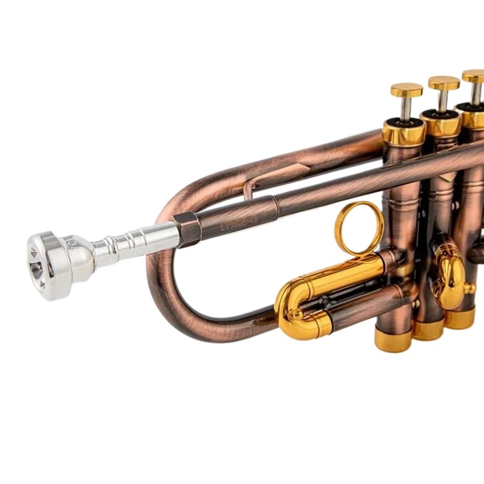 trąbka dla początkujących Instrumenty Muzyczne Mosiężna Trąbka Bb Antyczna Miedziana Powierzchnia Mała Trąbka Bb