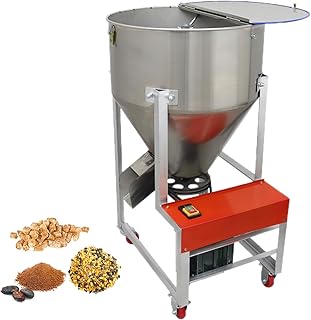 Dry Powder Mixer Blender Feed Mixing Machine 165lbs Dry&Wet Powder Mixer Particle Granule Blender Stainless Steel 110V 3KW