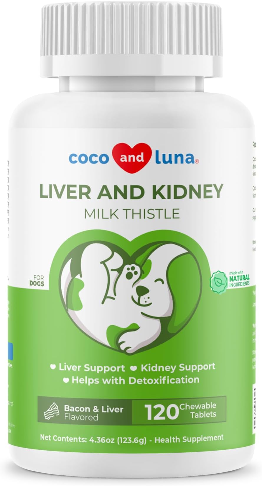 - Milk Thistle for Dogs - 120 Chewable Tablets - Silymarin - Liver and Kidney Support with EPA & DHA - Detox - Liver Supplement for Dogs with Choline and L-Arginine (Milk Thistle Tablet)
