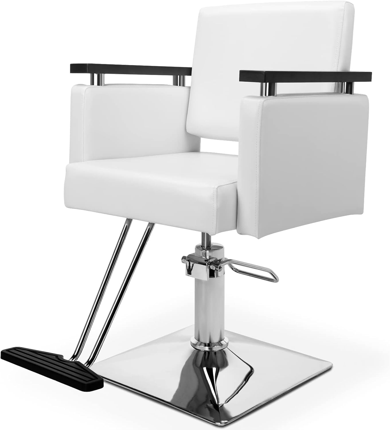 OmySalon Hydraulic Hair Salon Chair White for Stylist