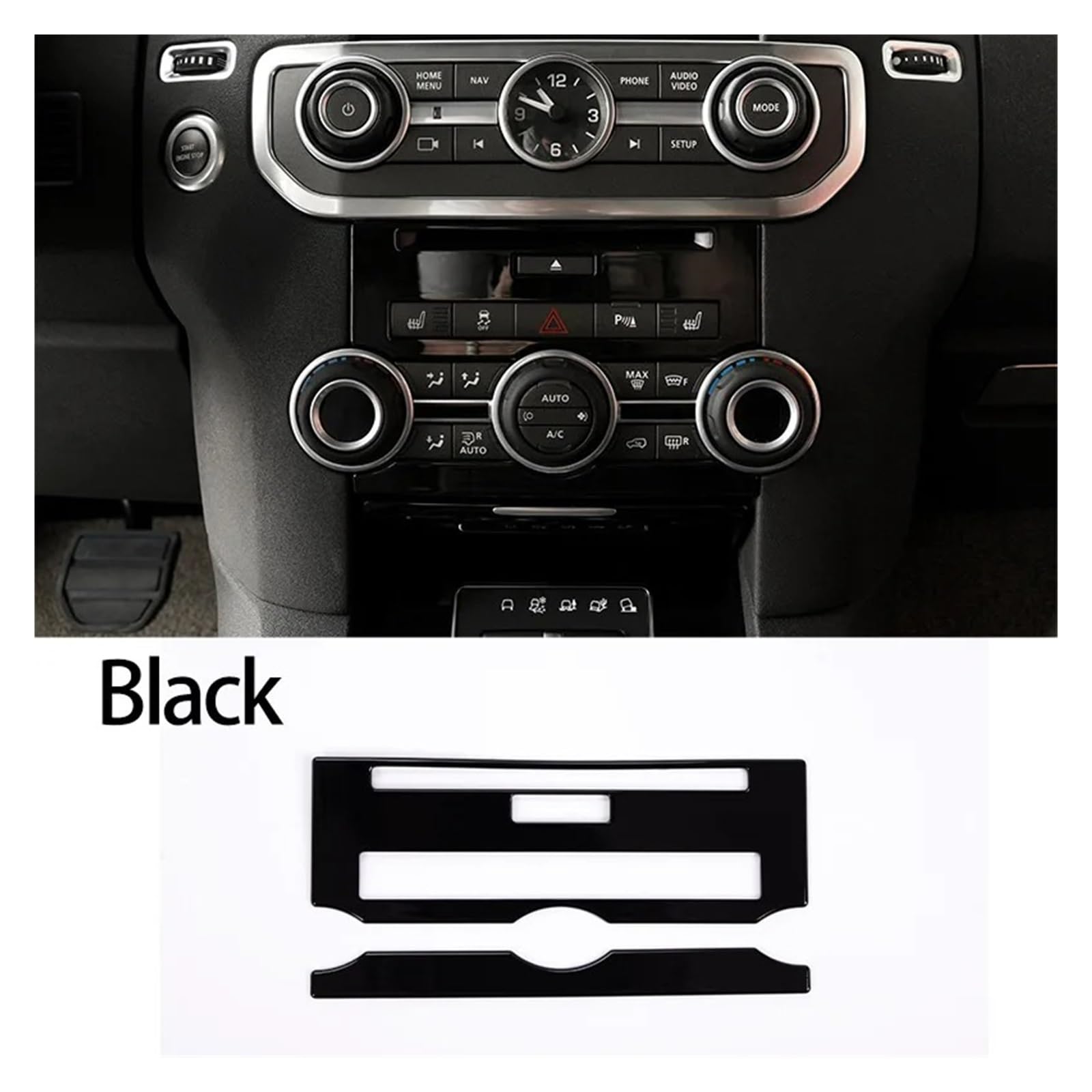 Auto Interieur Auto Styling ABS Glanz Schwarz Center Konsole Getriebe Shift Rahmen Abdeckung Trim Zubehör Für Land Für Rover Für Discovery 4 LR4 2010-2016 Innen Trim Zubehör(F)