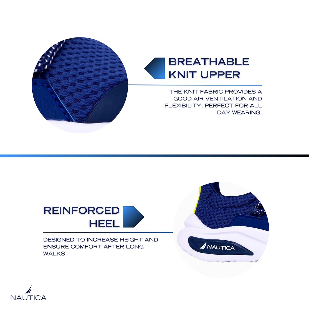 Nautica Scarpe da ginnastica per bambini, comode scarpe da corsa elastiche per ragazzi e ragazze, scarpe eleganti e di supporto per bambini attivi (grandi bambini/bambini/bambini)