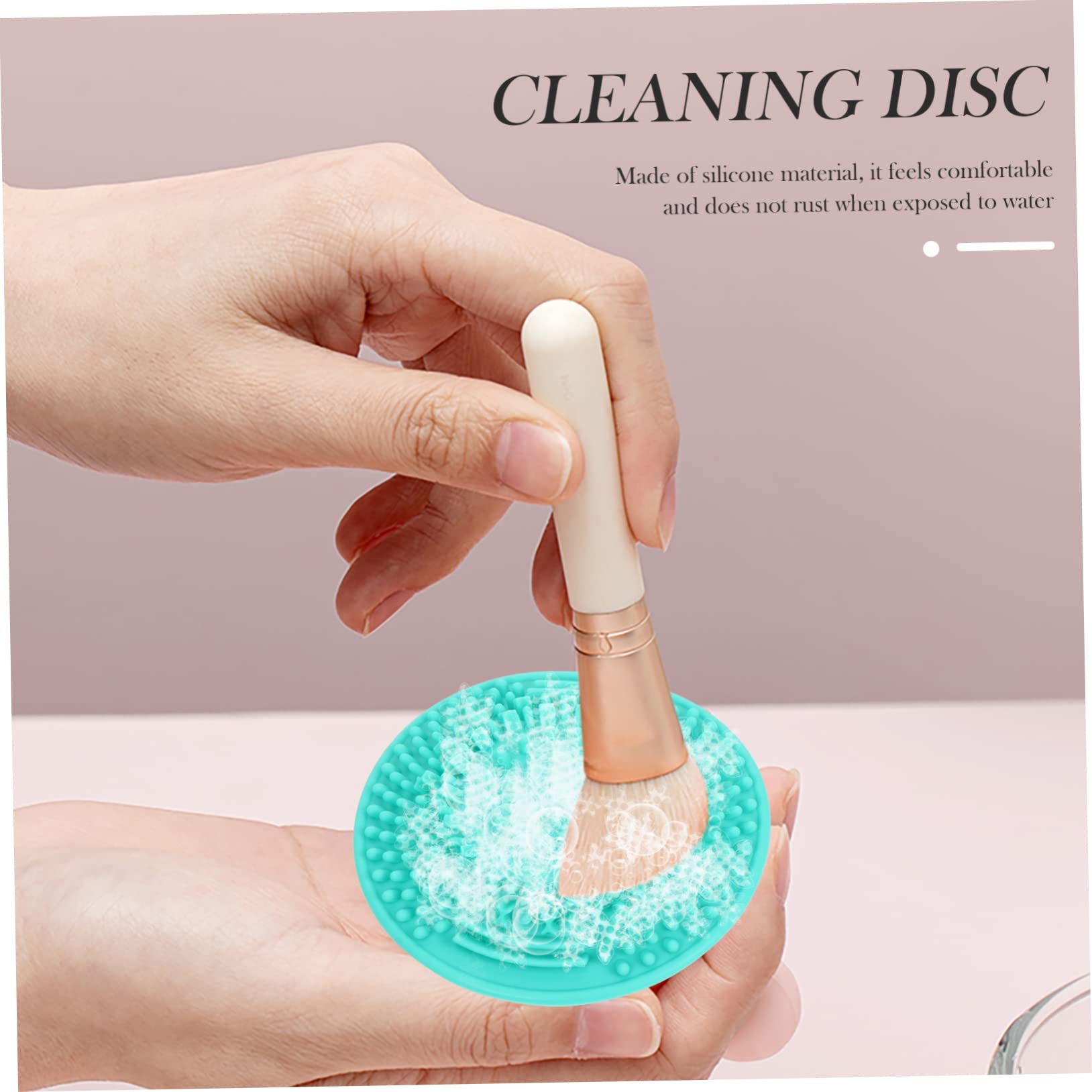 FRCOLOR 15pezzi Tappetini Silicone Per Pulizia Pennelli Make-up Strumento Di Bellezza Portatile e Resistente Per Uso Domestico e Professionale Lavabile e Facile Da Utilizzare