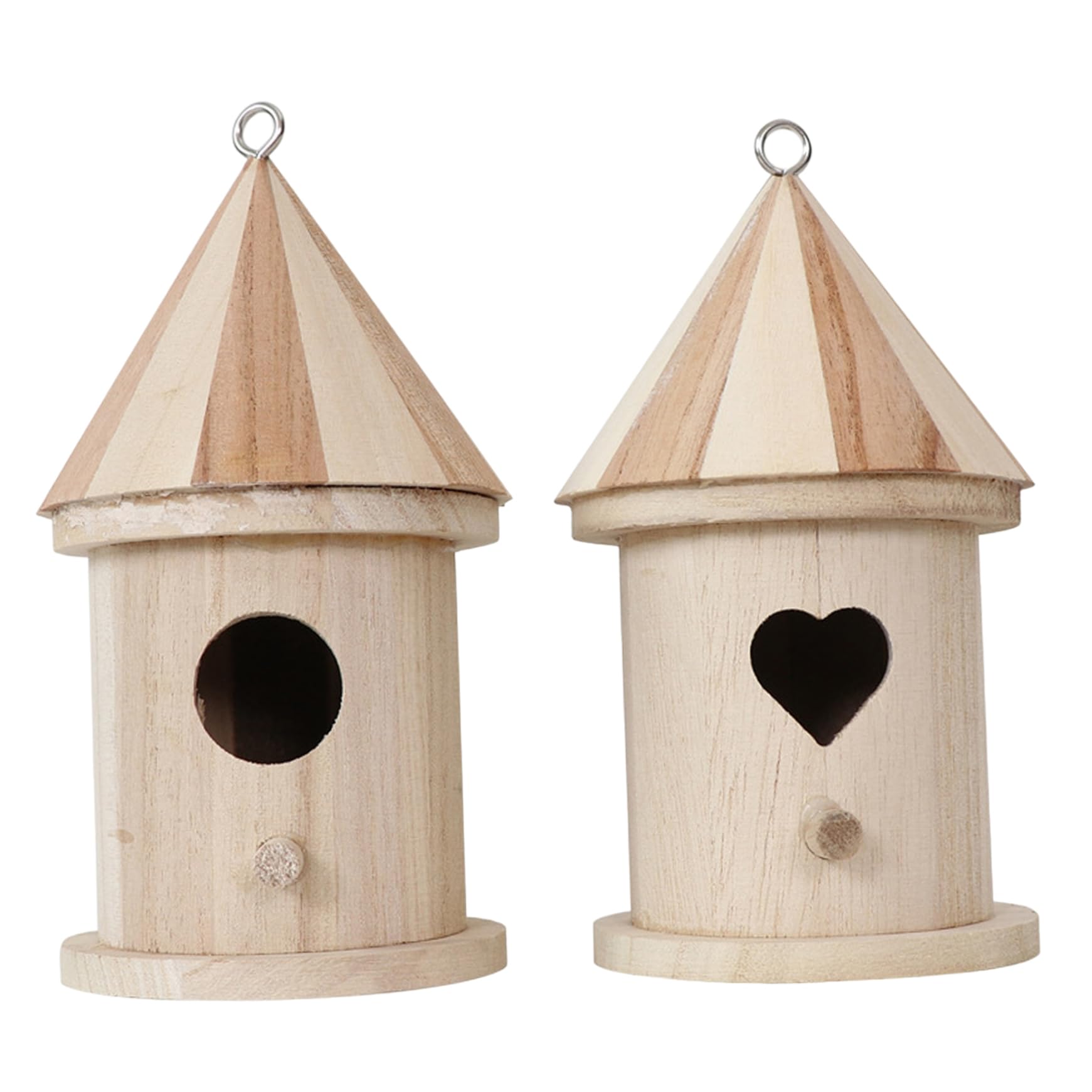 Casette per uccelli da esterno in legno da appendere fai da te all'aperto tipo minimalista protettivo resistente alle intemperie casetta per uccelli per giardino, cortile, porta rotonda