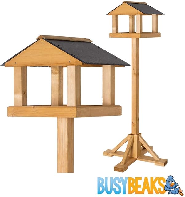 BusyBeaks Wild Bird Tables - Traditional Premium Nesting Table For Garden Birds (Broxburn Bird table)