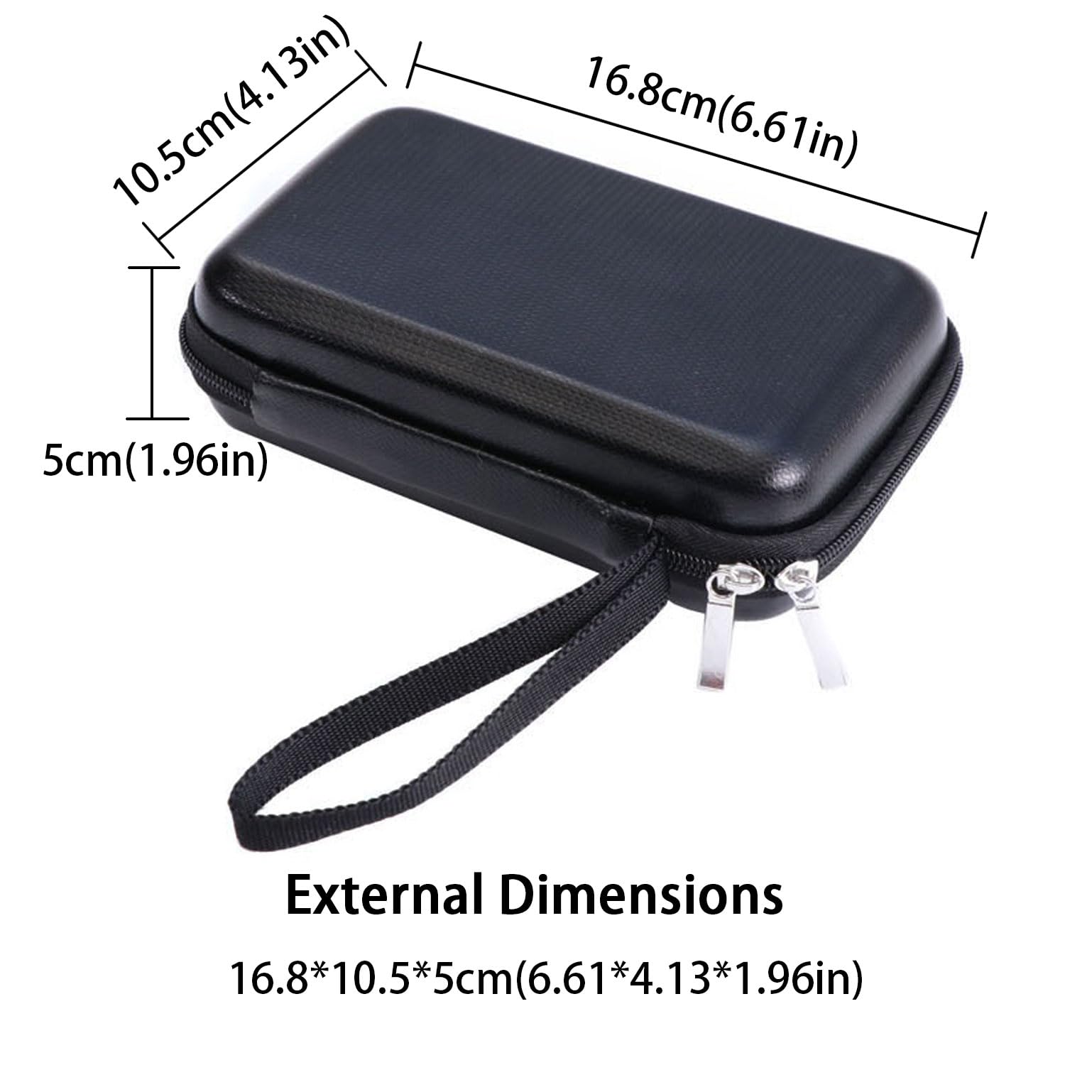 Custodia per Game boy Color, Rigida Borsa Protettive Portatile per GBC GBA GBP Console, Hard Disk Esterno 2.5'', Cavi e Accessori (nero)