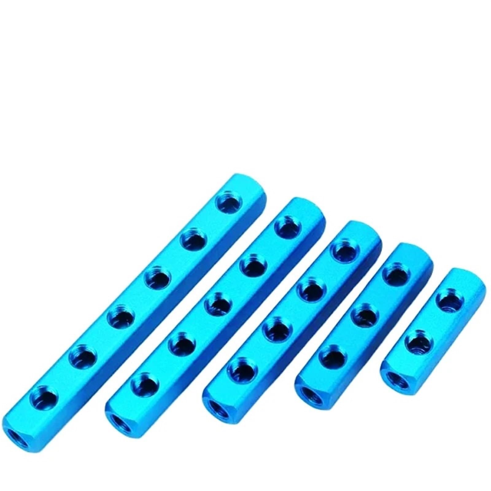 Splitter for collettore pneumatico versatile con filettatura PT da 1/4 con connettori rapidi e porte multiple for una distribuzione efficiente dell'aria, 1 pezzo(6 Way 9 Port)