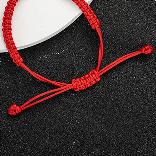 2PCS String Bracelets for Women Men Handmade Red Black Buddhist Tibetan Woven Rope Bracelet for Protection and Luck Friendship Bracelet3