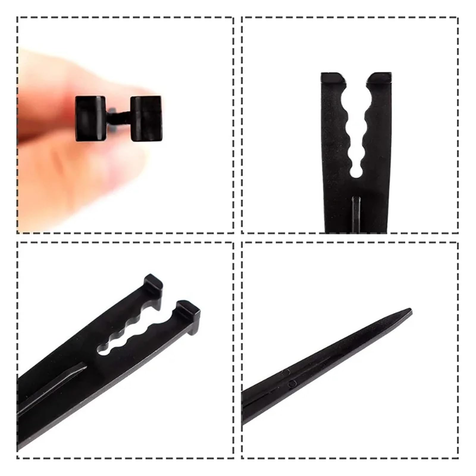 Forniture per Il Giardino 50 Pezzi di picchetti di Supporto for irrigazione in plastica for Tubi da 4/7 o 3/5 mm e Kit di irrigazione a Goccia/emettitori Ugello(100pcs)