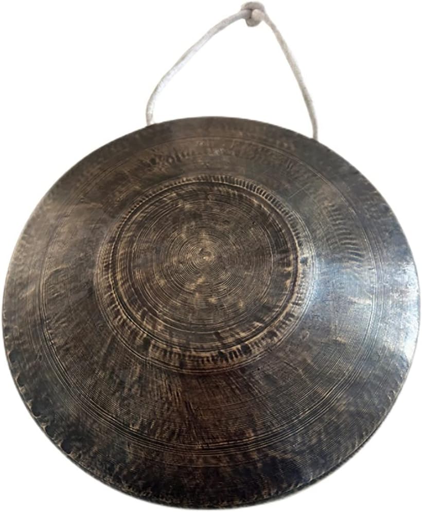 ObuMi Authentic Gong, for Sound Healing, Home Or Office, Authentic Hand Selected Gong, Beautiful Wash Quality, Calming Sound, Traditional Style (Size : 14inch)