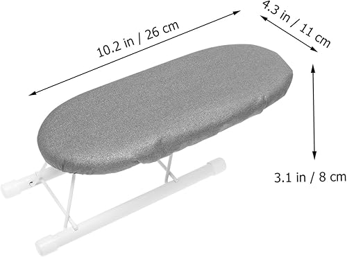 Miniatura 5 de Mini Ironing Board with Heat-Resistant Protection Mat and Folding Steel Frame Compact Household Ironing Sleeve Rack for Collars Travel Dorm and Home