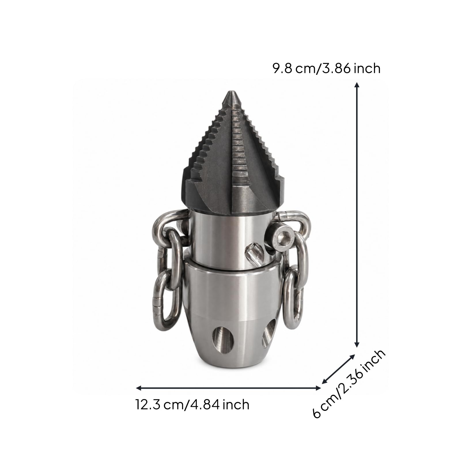 Tobera Giratoria Limpieza sagües Compacta Tobera Limpieza sagües Alta Presión para Plomeros, M22, M22 Rosca Interna 40L/Min Cabezal De Temple