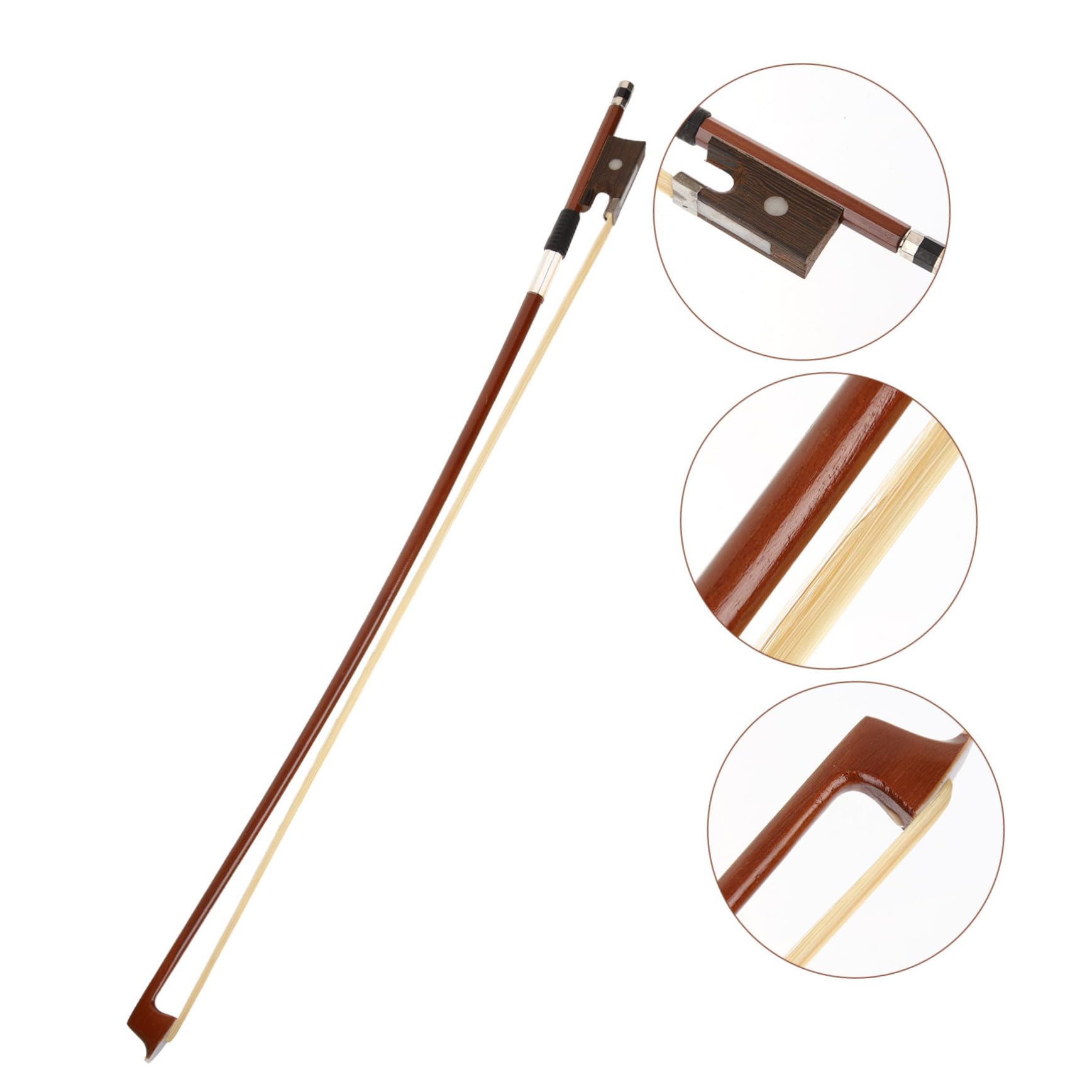 Gatuida Archet Violon Bien Équilibré en Bois pour Étudiants 1/4, Accessoire Arche Violon Pratique Facilitant la Technique, pour Débutants