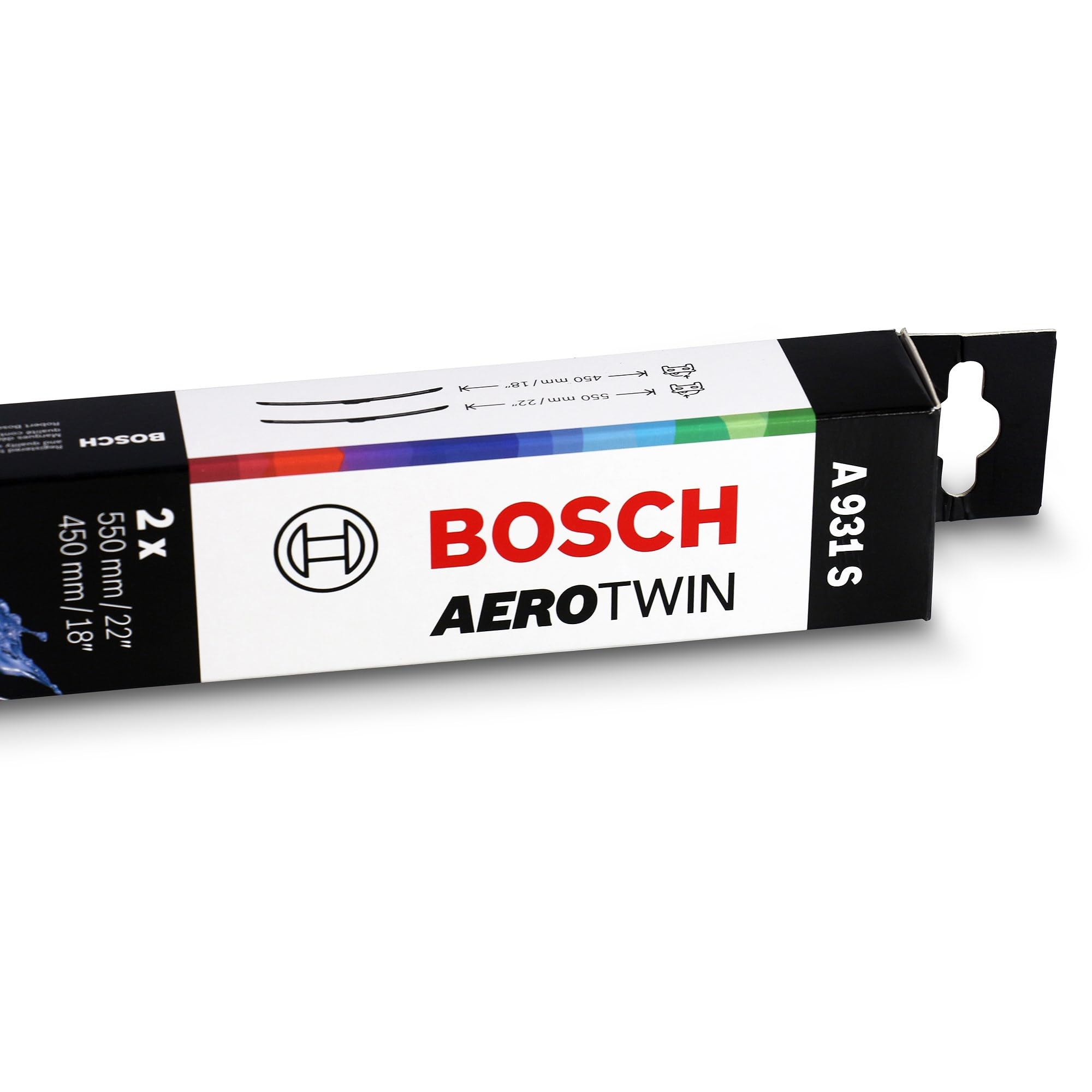 Bosch Aerotwin AR991S Tergicristalli: Set Anteriore 650mm E 575mm, Tecnologia Flat Con Gomma Power Protection Plus