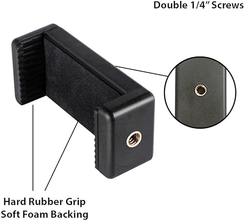 Miniatura 4 de Acuva r - Soportes universales para trípode con doble punto de montaje para iPhone, Android y todos los teléfonos inteligentes de hasta 3.5 pulgadas