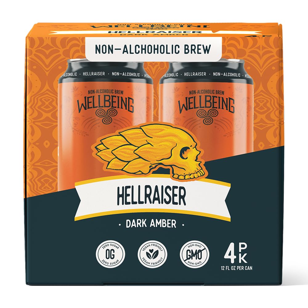 Amazon.com: WellBeing Brewing Hellraiser Non-Alcoholic Beer, Hop