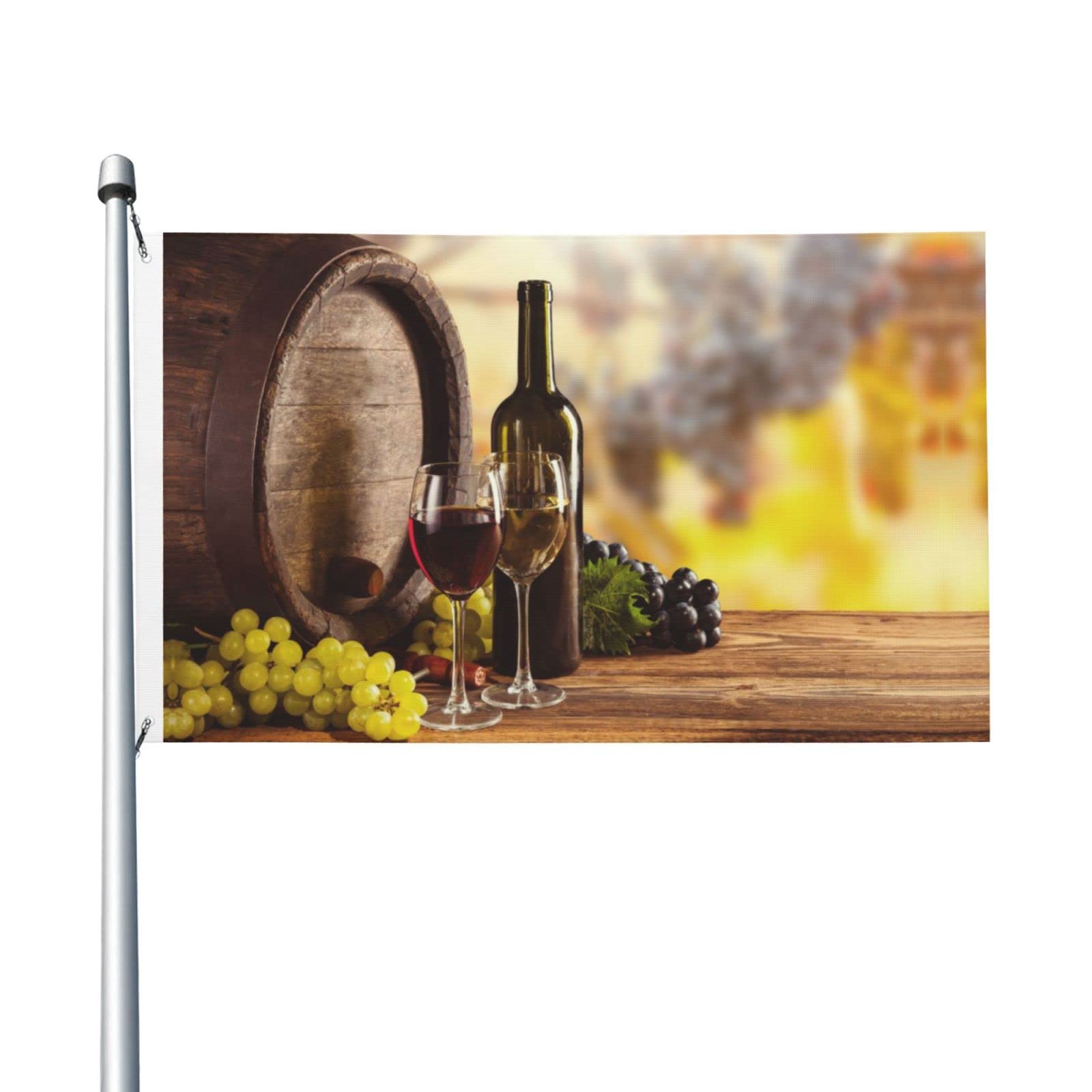 Bandierine decorative per calici da vino rosso, 1,5 x 0,9 m, bandiera double -face, adatta per interni ed esterni