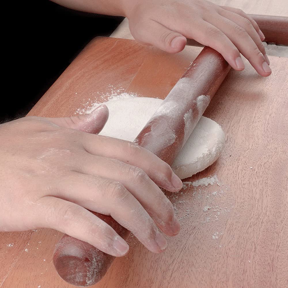 Drewniany wałek do ciasta wytłaczany wałek do ciasta pieczenie ciasta wałek do ciasta chlebowego drewno narzędzia kuchenne akcesoria piekarniczeq Rolling (50cm)
