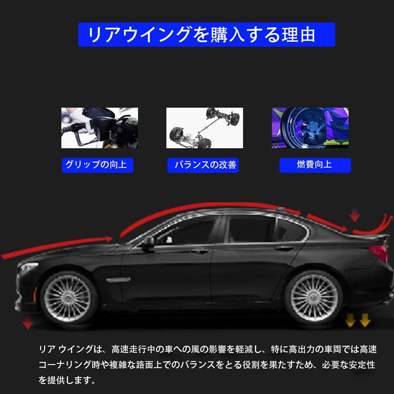 Amazon | ラバー製リアスポイラー、【インプレッサ STI GVF GVB に適用
