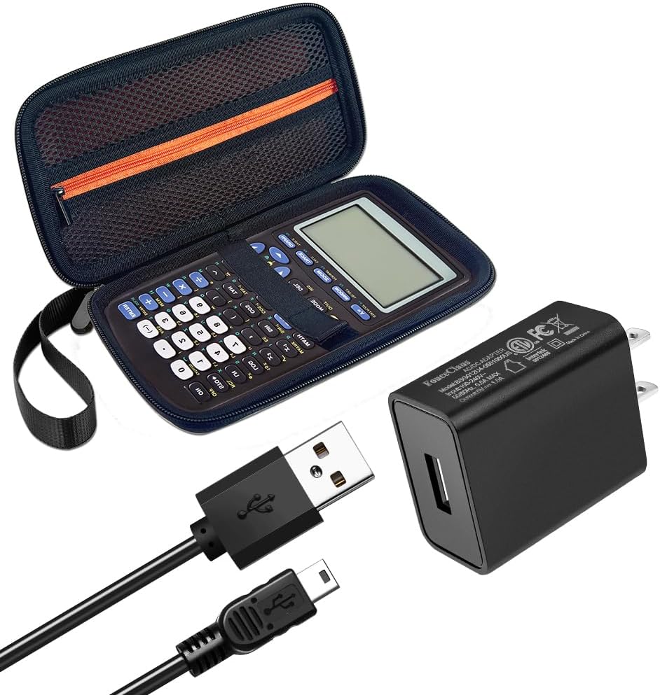 Graphing Calculator Charger Adapter for Texas Instruments Calculator | Power Adapter for Texas Instruments TI-84 Plus CE TI-84 Plus C Silver Edition/TI-Nspire CX/CX CAS/TI-89 Titanium Calculators