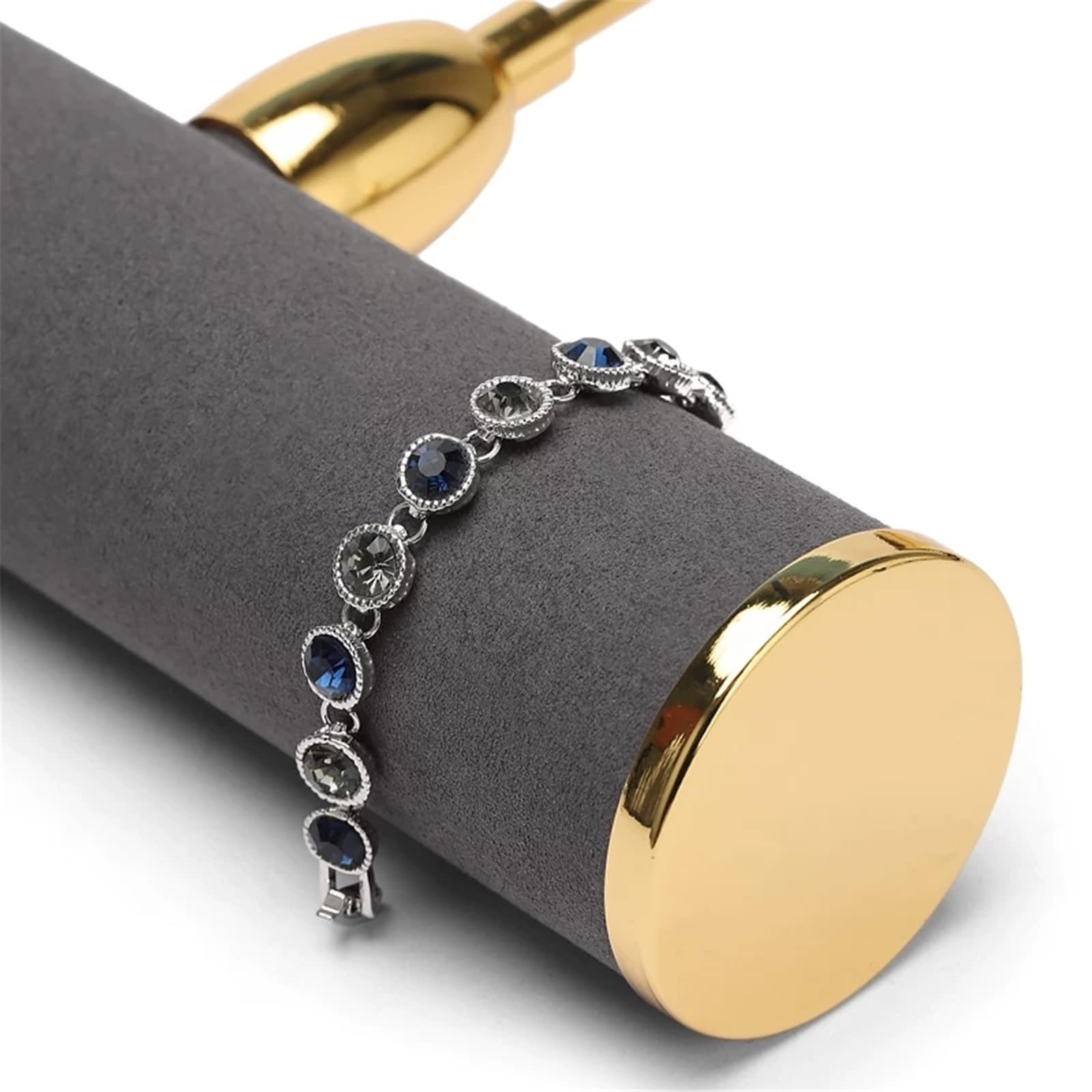 Organizer Schmuck-T-Bar-Ständer mit abnehmbarer Basis aus Mikrofaser