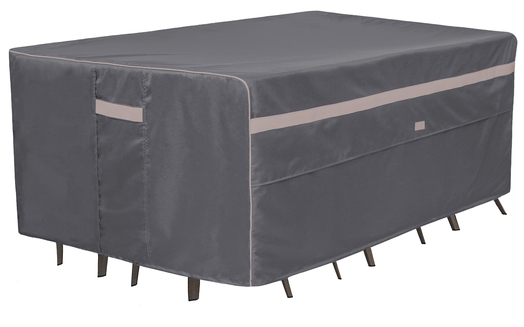 Garden BalsamPatio Furniture Cover Outdoor Table and Chair Set Covers Outdoor Dining Set Cover Outdoor Sectional Sofa Set Covers Water Resistant Rectangle 56"L X 56"D X 28"H Dark Dark Grey