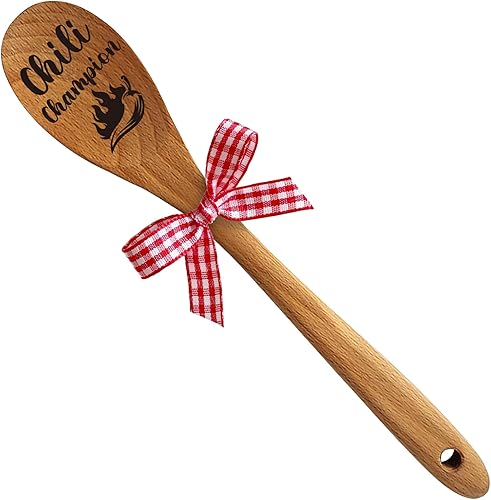 Remifala Chili Champion - Cuchara de madera para cocinar, cuchara mezcladora de concurso de chile, trofeos de cocina de chile, regalos divertidos disponible en Yaxa Venezuela